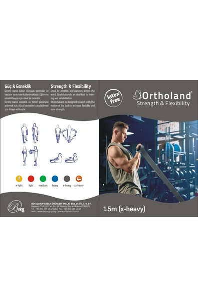 ORTHOLAND EGZERSİZ BANDI 1,5 METRE DİRENÇ BANDI ürün görseli 1