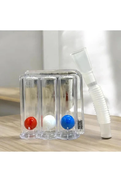 EASYFLOW Triflo Solunum Egzersiz Cihazı 3 Üfleme Topu (Nefes Egzersiz Aleti) ürün görseli 1