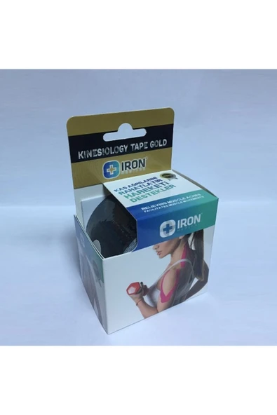 MEDİKAL Iron Kinesiology Ağrı Bandı-kinesio Tape 5cmx5m Siyah Renk ürün görseli 1