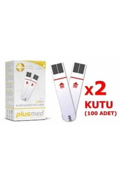 PLUSMED Fasttest 100 Adet 2 Kutu Şeker Çubuğu ürün görseli 1