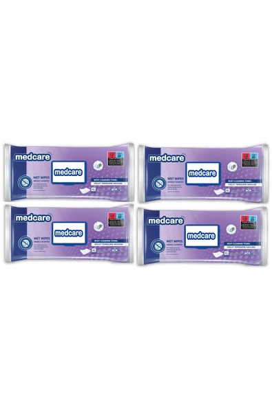 MEDCARE XLarge Boy Vücut ve Perine Temizleme Havlusu 30cm*30cm Ekstra Kalın 50 lik 4 Paket ürün görseli 1