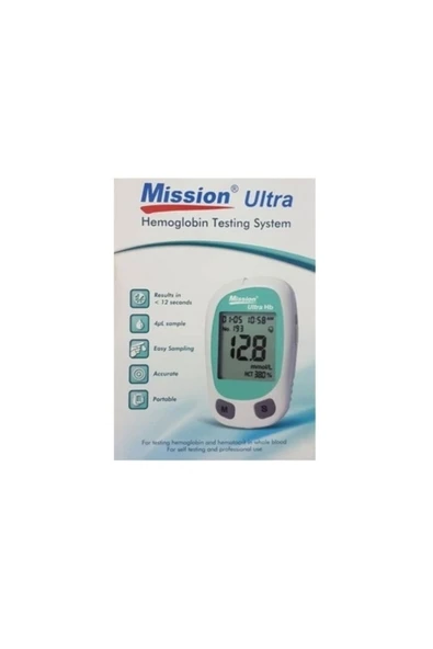 MİSSİON Ultra Hemoglobin / Hct Ölçüm Cihazı Ve 60 Test Ölçüm Stribi ürün görseli 1