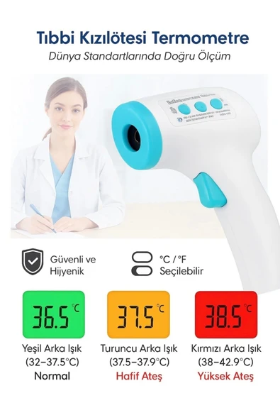 CONTEC Semcares Temassız Uzaktan Ateş Ölçer - Resim 3