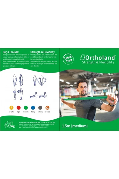 ORTHOLAND Egzersiz Bandi 1,5 M Direnç Bandi ürün görseli 1