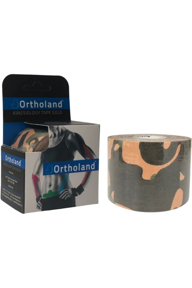 ORTHOLAND Kinesio Ağrı Bandı 5cm X 5m Kamuflaj Yeşili ürün görseli 1