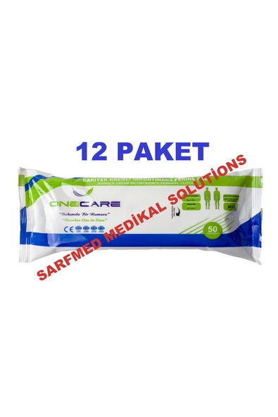 ONECARE One Care Bariyer Kremli İnkontinans Perine Pedi - Alkolsüz Perine Bölgesi Temizleme Havlusu 12 PAKET ürün görseli 1