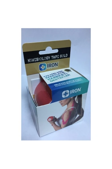 MEDİKAL Iron Kinesiology Ağrı Bandı-kinesio Tape 5cmx5m Kırmızı Renk ürün görseli 1