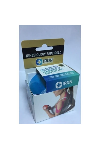 MEDİKAL Iron Kinesiology Ağrı Bandı-kinesio Tape 5cmx5m Mavi Renk ürün görseli 1