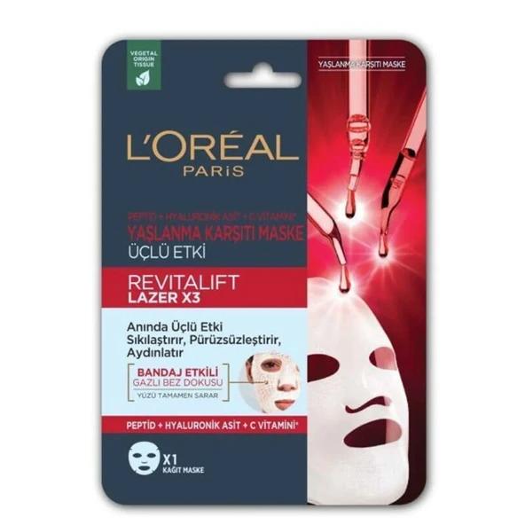 Loreal Paris Yaşlanma Karşıtı Kağıt Maske ürün görseli 1