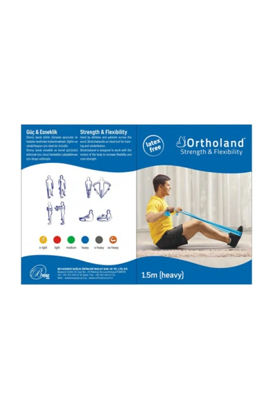 ORTHOLAND Egzersiz Bandı 1.5m / Mavi / Sert ürün görseli 1
