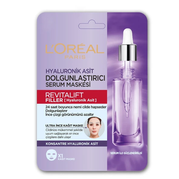 Loreal Paris Revitalift Filler Hyaluronik Asit Kağıt Maske ürün görseli 1