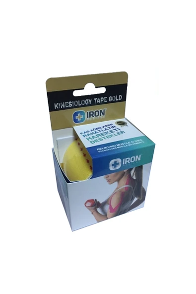 MEDİKAL Iron Kinesiology Ağrı Bandı-kinesio Tape 5cmx5m Sarı Renk ürün görseli 1