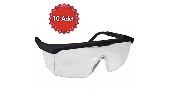 10 Adet Klasik Tip Koruyucu Gözlük Af Buğulanmaz Starline G-004a-C ürün görseli 1