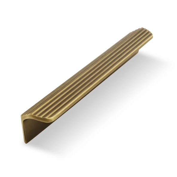 Olifka Çizgili Antik Sarı Çekmece Kulp 224 mm Modern Lüks Mobilya Dolap Çekmece Kulbu Metal ürün görseli 1