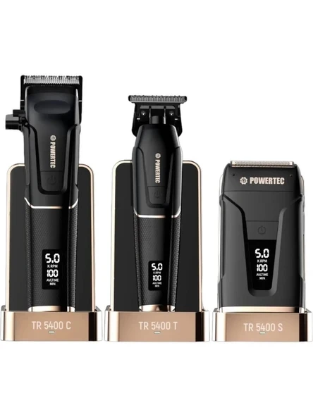 Powertec TR-5400 Saç & Sakal & Ense Profesyonel Tıraş Makinesi Seti ürün görseli 1