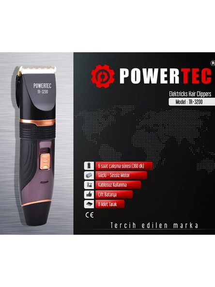 Powertec TR-3200 Saç ve Sakal Kesme Makinesi ürün görseli 1