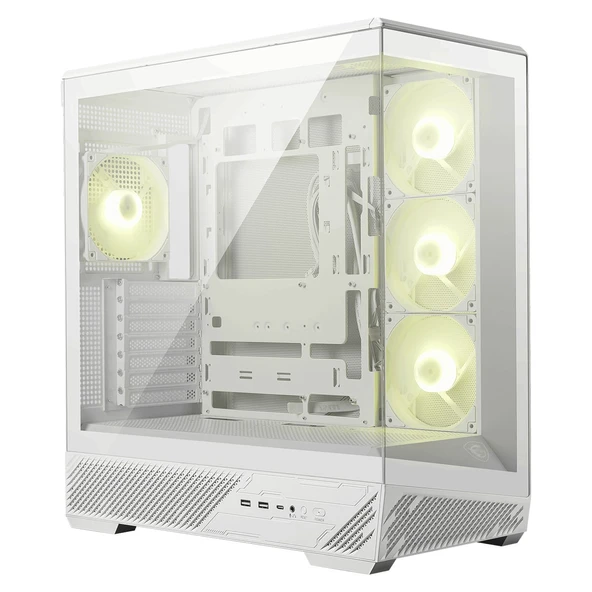 MSI MAG PANO 130R PZ White 4x120mm ARGB Fan Temperli Cam Mid Tower ATX Gaming Kasa ürün görseli 1