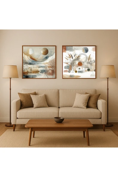 GARDEN ART HOME Terra Tablo Bej - Resim 2