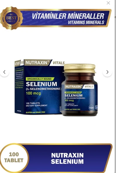 Nutraxin Selenium 100 Tablet ürün görseli 1