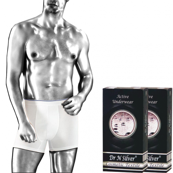 Dr N Silver Gümüşlü Erkek Boxer (2 Adet)  XL - Resim 4