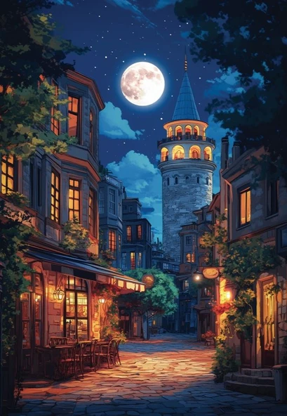 Anatolian 500 Parça Dolunayda Galata Puzzle ürün görseli 1