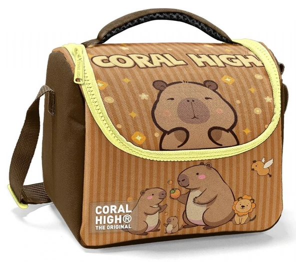 Coral High Kapibara Baskılı Okul Beslenme Çantası (Isı Yalıtımlı) ürün görseli 1