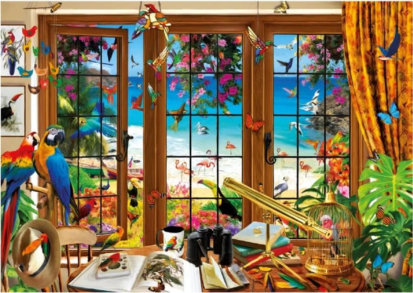Educa 1500 Kuş Gözlemcisinin Penceresi Puzzle - 20333 - Bird Watcher's Window ürün görseli 1