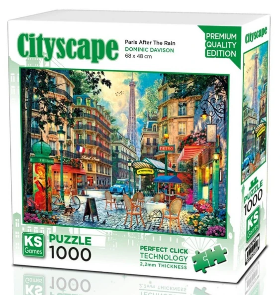 KS Games 1000 Parça Yağmur Sonrası Puzzle - 20850 - Dominic Davison - Paris After The Rain ürün görseli 1