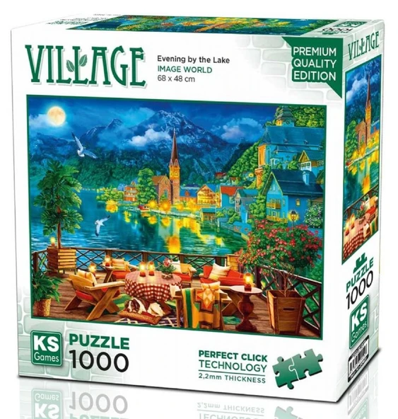 KS Games 1000 Parça Göl Kenarında Akşam Manzarası Puzzle - 20821 ürün görseli 1