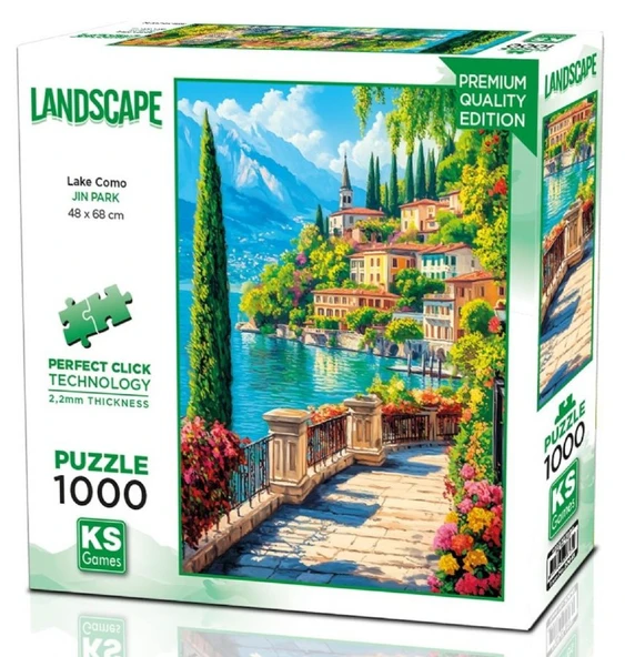 KS Games 1000 Parça Lake Como (Como Gölü) Puzzle - 20843 - Jin Park ürün görseli 1