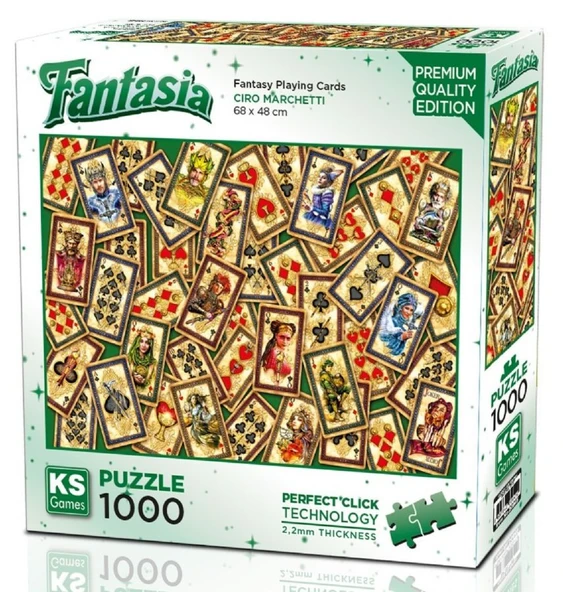 KS Games 1000 Parçalık Fantasy Playing Cards - Fantastik Oyun Kartları Puzzle - 20845 - Ciro Marchetti ürün görseli 1
