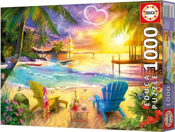 Educa 1000 Parçalık Aşk Plajı Puzzle - 20255 - Lovers Beach ürün görseli 1