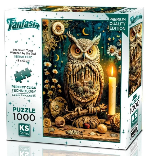 KS Games Baykuşun Gözetlediği Sessiz Şehir 1000 Parçalı Puzzle - 20849 - Serhat Filiz ürün görseli 1