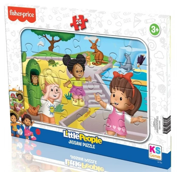 KS Games 24 Parça Kız Çocuk Little People Frame Puzzle - LP704 - 3 Yaş Üzeri ürün görseli 1