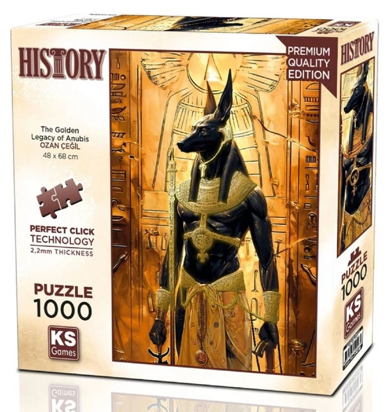 KS Games 1000 Parça Anubis'in Altın Mirası Yaldızlı Puzzle - 20848 - Ozan Çeğil ürün görseli 1