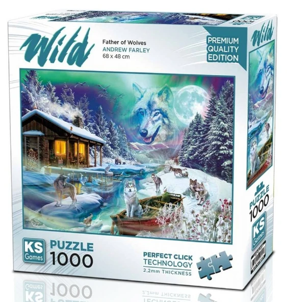 KS Games 1000 Parça Father of Wolves Kurtlar Puzzle - Andrew Farley - 20811 ürün görseli 1