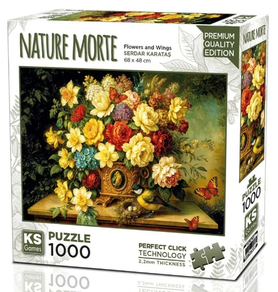 KS Games Flowers and Wings - Çiçekler ve Kanatlar Puzzle - 1000 Parçalık - 20857 - Serdar Karataş ürün görseli 1
