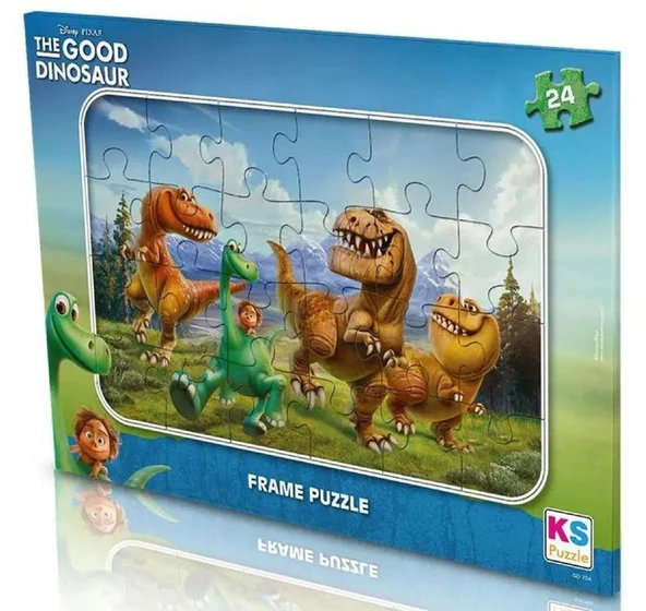 KS Games 24 Parça Kız ve Erkek Çocuk Good Dinosaur Lisanslı Frame Puzzle - GD704 ürün görseli 1
