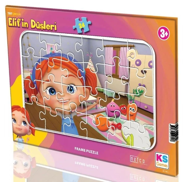 KS Games TRT Elif'in Düşleri 24 Parça Çerçeveli Çocuk Puzzle - Kız Çocuk - ED704-1 ürün görseli 1