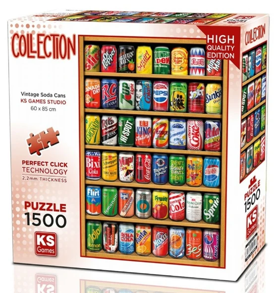 KS Games 1500 Parça Eski İçecek Kutuları Puzzle - 22042 ürün görseli 1