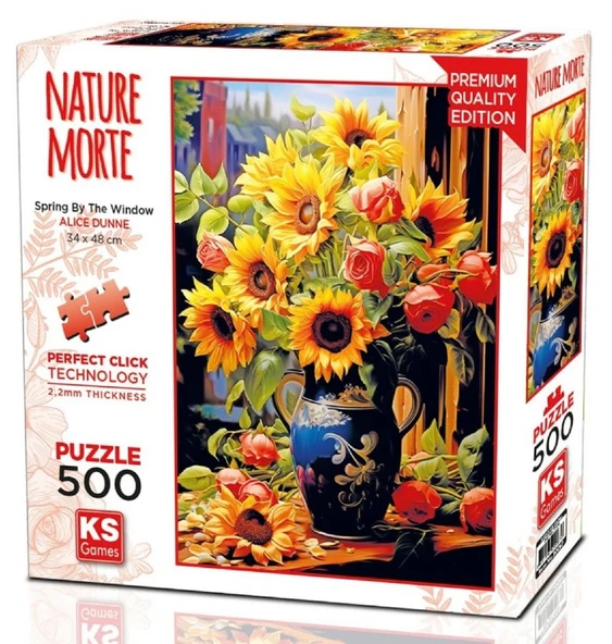 KS Games 500 Parçalı Spring by the Window Puzzle - Ayçiçekleri - Alice Dunne - 20087 ürün görseli 1