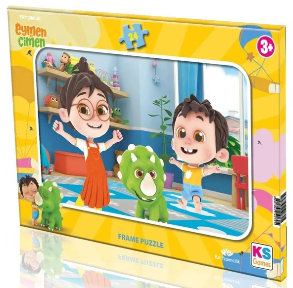 KS Games 24 Parça Çerçeveli Çocuk Puzzle - TRT Eymen İle Çimen - EC704 ürün görseli 1
