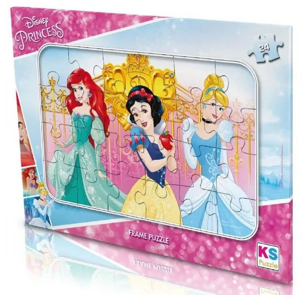 KS Games 24 Parça Disney Prensesler Çerçeveli (Frame) Puzzle - 3 Yaş Üzeri - PR704 ürün görseli 1