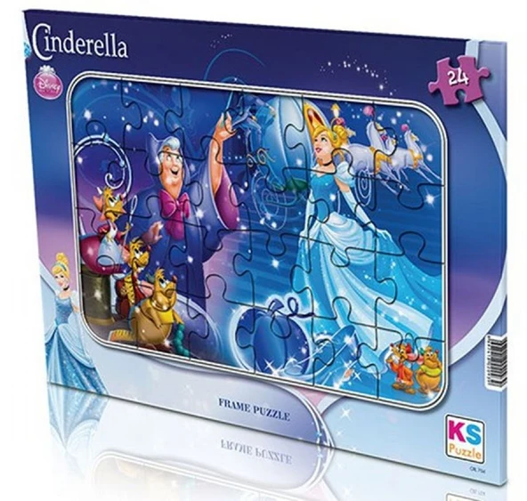 KS Games Kız Çocuk Sindirella Lisanslı Frame Puzzle - 24 Parça 3 Yaş Üzeri - CRL704 ürün görseli 1