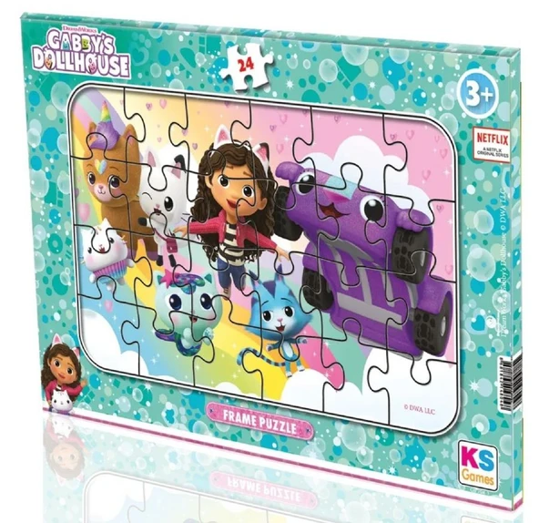 KS Games 24 Parça Gabby's Dollhouse Kız Çocuk Frame Puzzle - GB704 ürün görseli 1