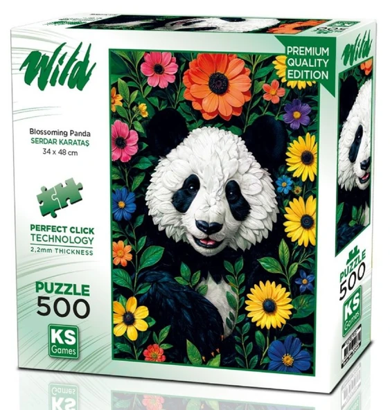 KS Games 500 Parça Çiçek Açan Sevimli Panda Puzzle - Serdar Karataş - 20088 ürün görseli 1