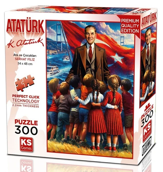 KS Games 300 Parça Ata ve Çocukları Puzzle - Serhat Filiz - 19254 ürün görseli 1