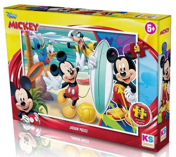 KS Games 50 Parça Mickey Mouse Erkek Çocuk Puzzle Kutulu ürün görseli 1