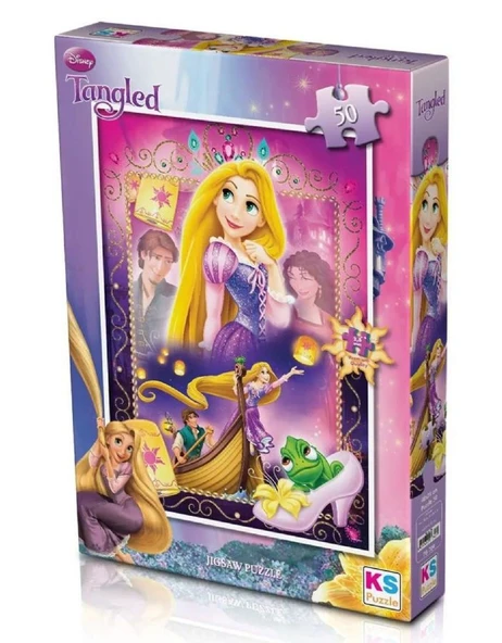 KS Games Disney Rapunzel (Tangled) Lisanslı 50 Parça Kız Çocuk Puzzle - TG709 ürün görseli 1