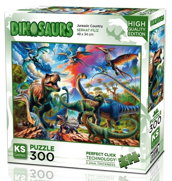 KS Games 300 Parça Jurassic Country Dinazorlar Çocuk Puzzle - Serhat Filiz - 19256 ürün görseli 1